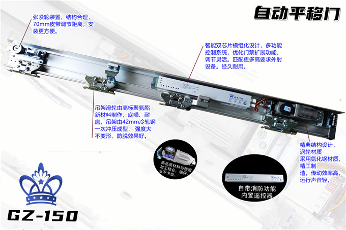 盖卓GZ-150感应门gaizhuo自动门机组自动平移门电动玻璃门